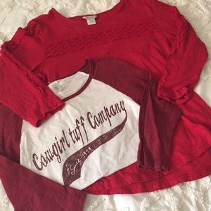 Ariat & cowgirl tuff shirt lot